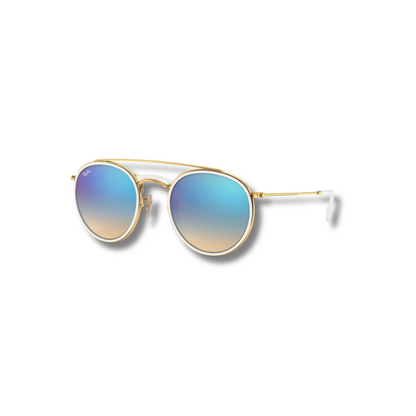 Gafas de Sol RB Round Double Bridge Flash Blue