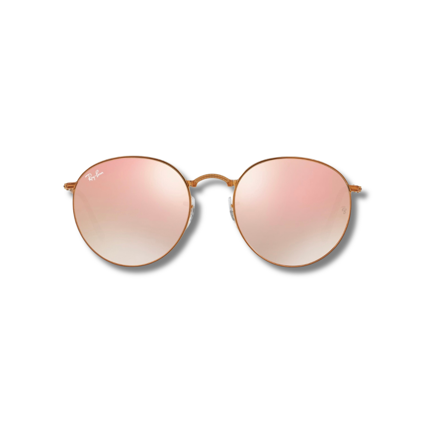 Gafas de Sol RB Round Metal Folding Flash Pink