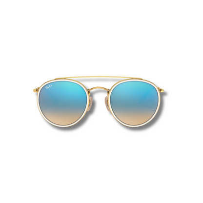 Gafas de Sol RB Round Double Bridge Flash Blue