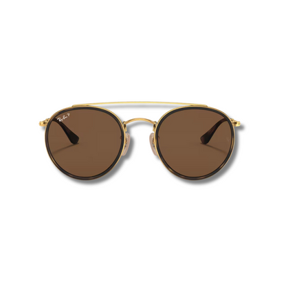 Gafas de Sol RB Round Double Bridge Brown Carey