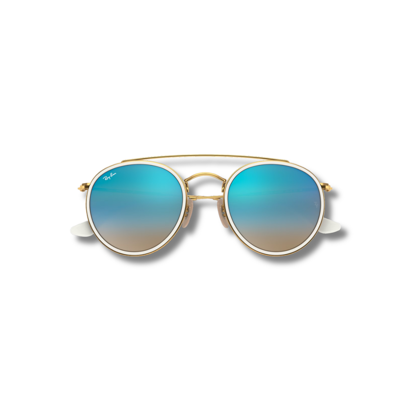 Gafas de Sol RB Round Double Bridge Flash Blue