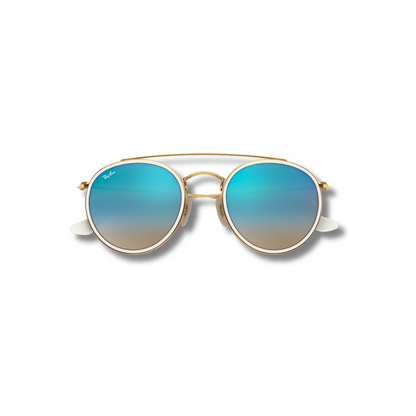 Gafas de Sol RB Round Double Bridge Flash Blue