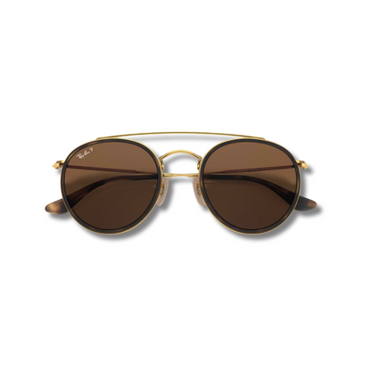 Gafas de Sol RB Round Double Bridge Brown Carey